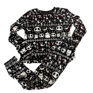 Disney Nightmare Before Christmas Jack Skellington Pajama Set Small Black White